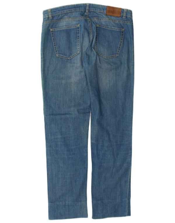 Blugi Distressed drepte pentru femei Zara EU 40 Medium L30 L29 Bumbac albastru