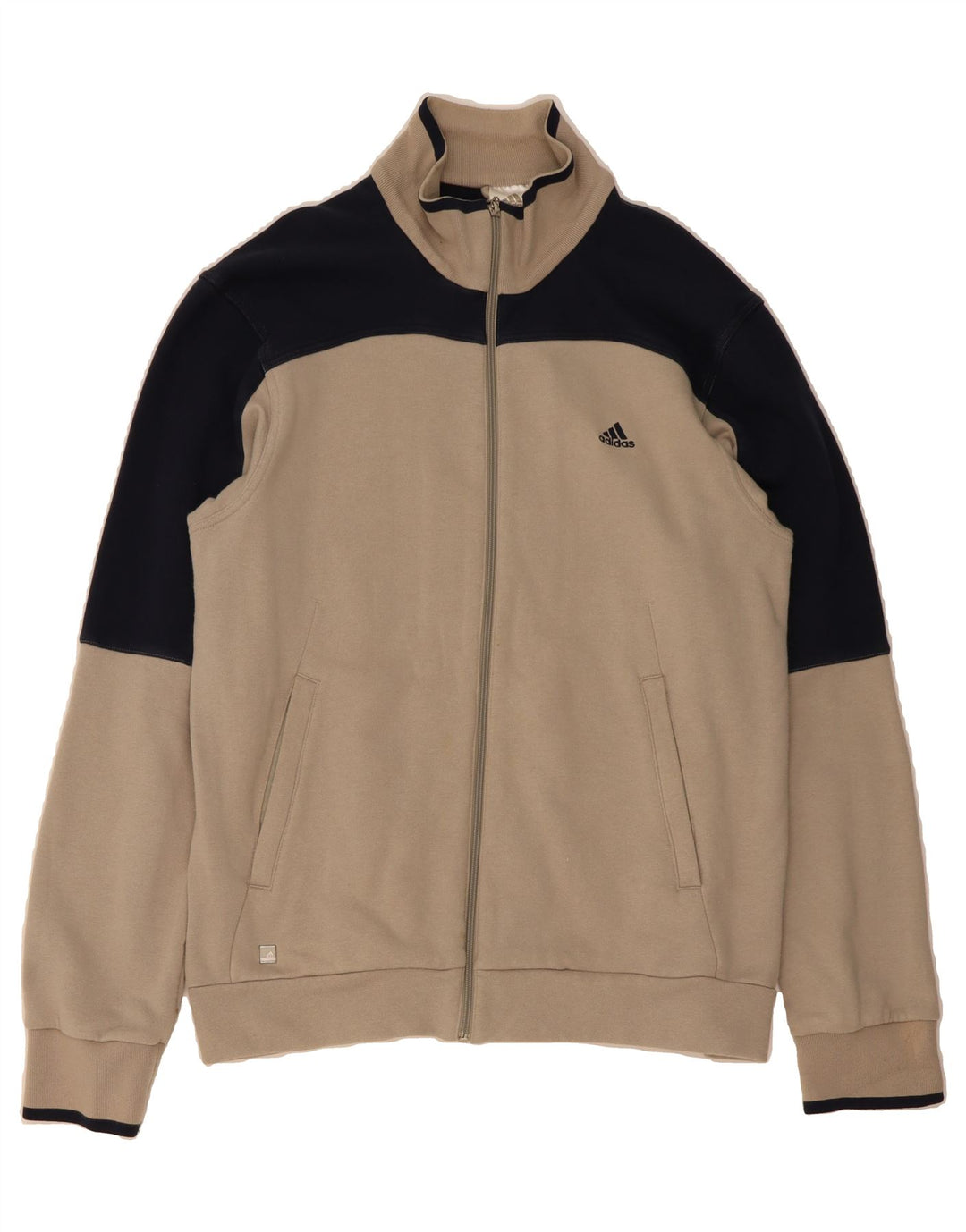 ADIDAS Mens Tracksuit Top Jacket XL Grey Colourblock Polyester Vintage Adidas and Second-Hand Adidas from Messina Hembry 