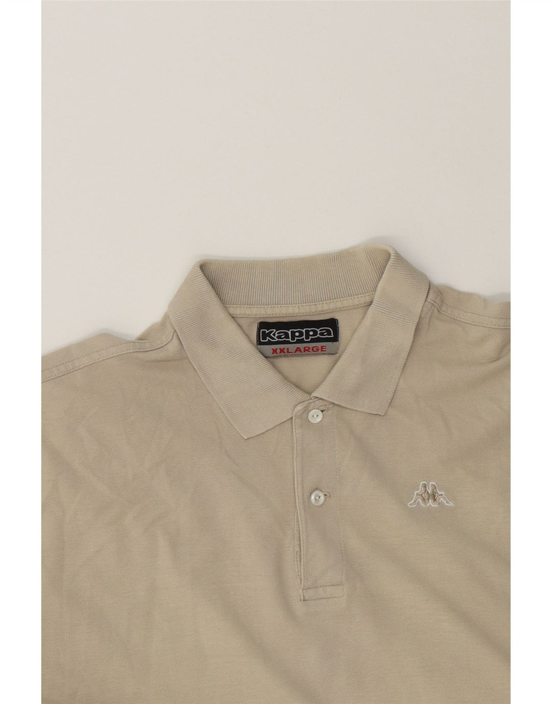 KAPPA Mens Polo Shirt 2XL Beige Cotton Vintage Kappa and Second-Hand Kappa from Messina Hembry 