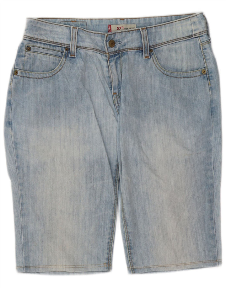 Pantaloni scurți Levi's 571 Slim Fit din denim W31, bumbac albastru mediu
