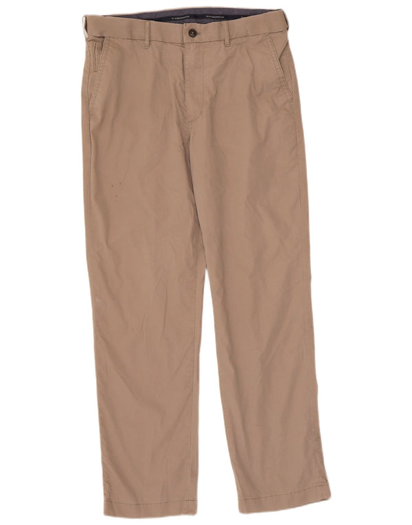 Pantaloni chino drepți pentru bărbați Marks & Spencer L32 L29 bumbac bej
