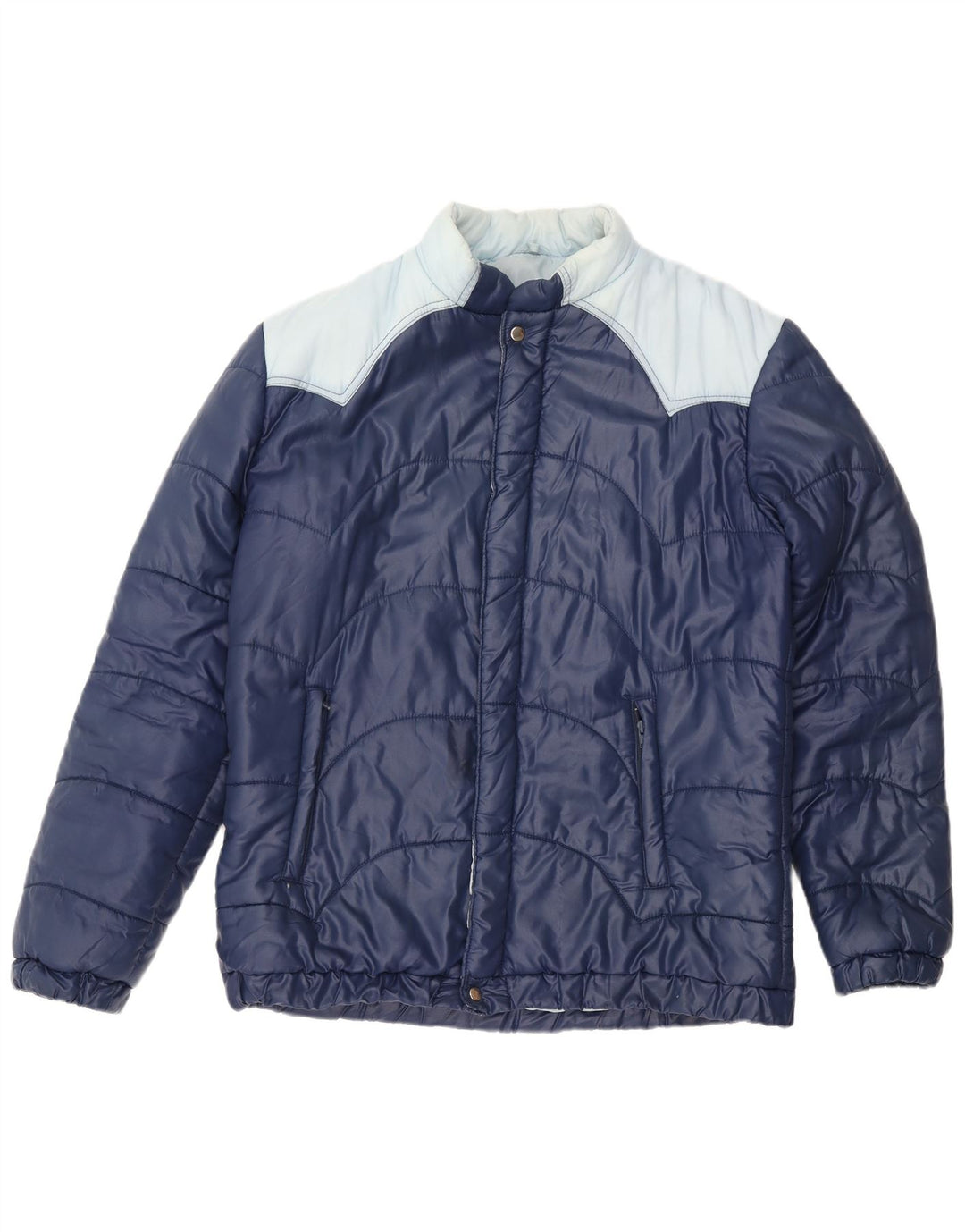 Jachetă căptușită vintage pentru bărbați IT 54 2XL Poliamidă bleumarin