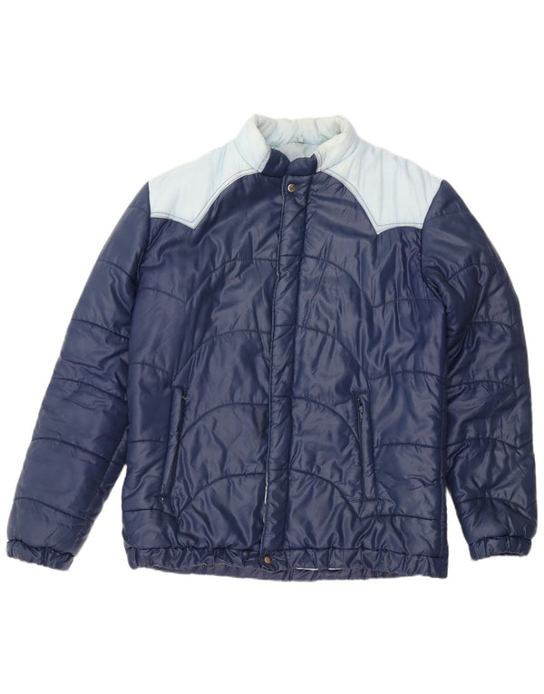 Jachetă căptușită vintage pentru bărbați IT 54 2XL Poliamidă bleumarin