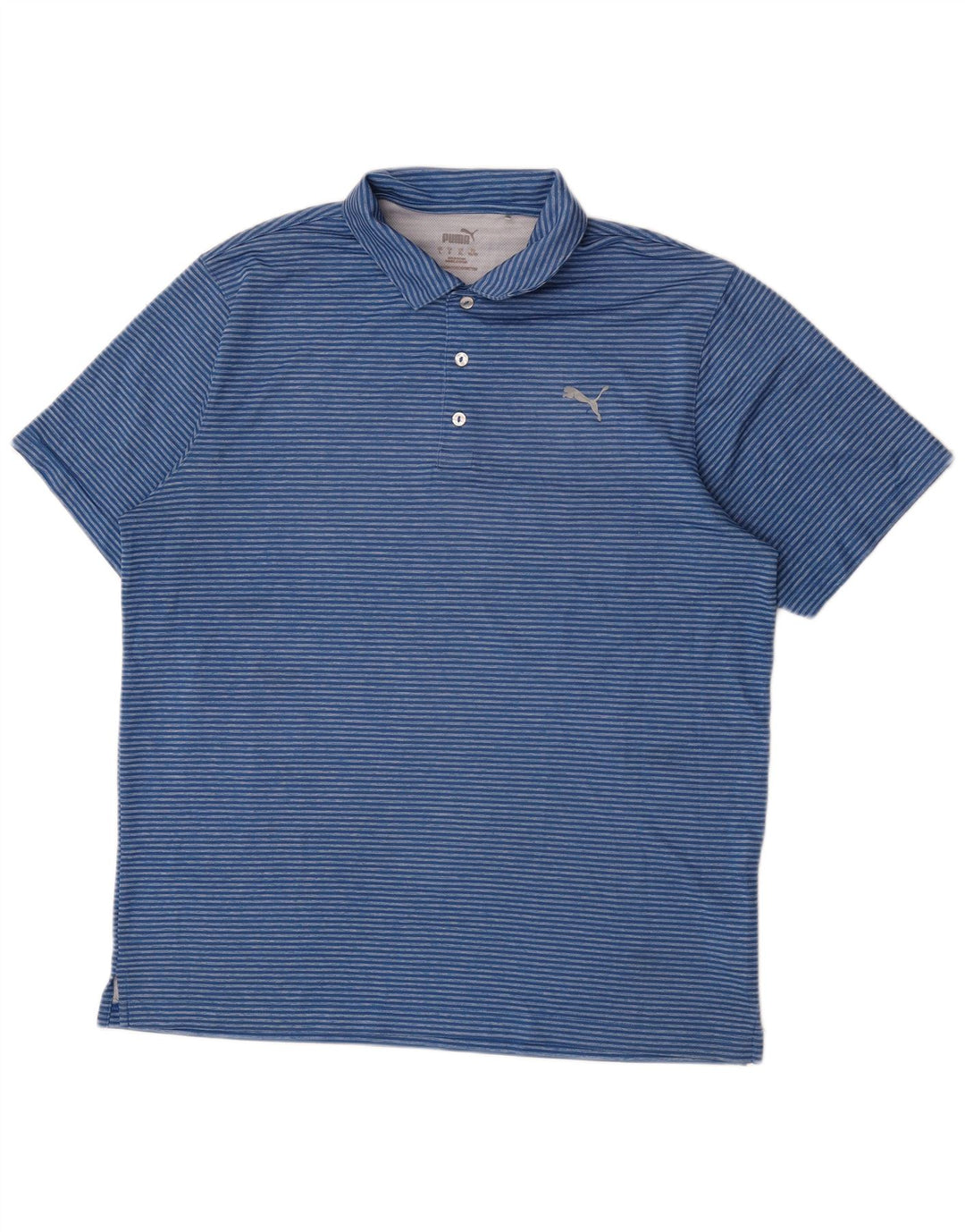 Tricou polo pentru bărbați Puma XL, poliester cu dungi albastre