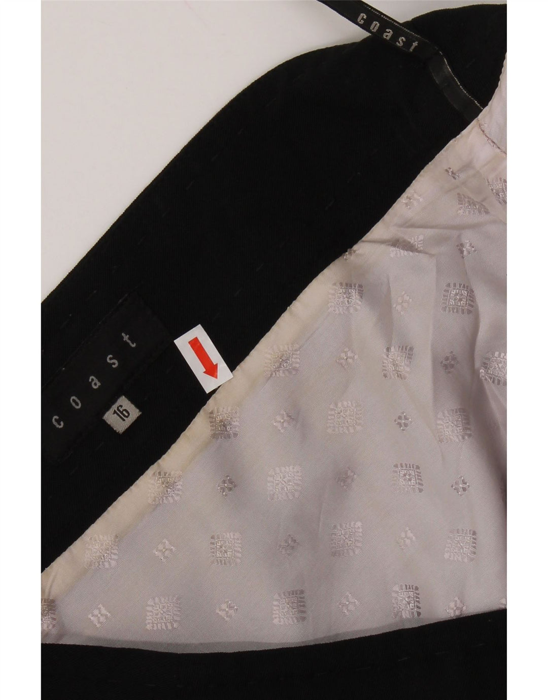 Fusta în formă de A pentru femei COAST UK 16 Large W34 Poliester negru