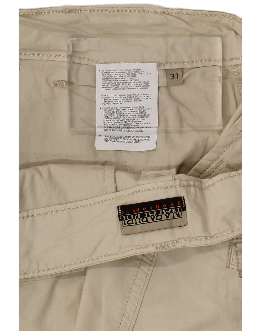 Pantaloni scurți cargo Napapijri pentru bărbați W31 bumbac mediu bej