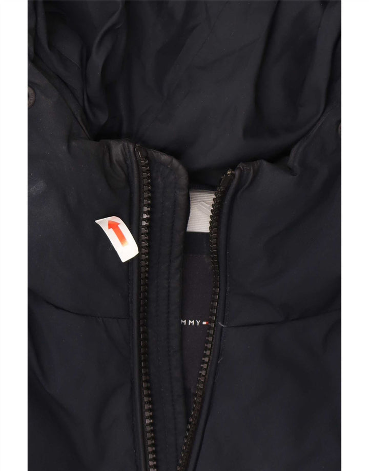 Jachetă căptușită cu glugă Tommy Hilfiger pentru bărbați UK 38 Poliester mediu bleumarin