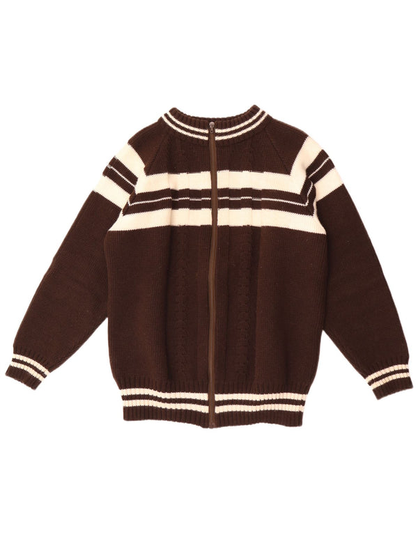 Cardigan Vintage pentru bărbați, cu dungi mici, maro