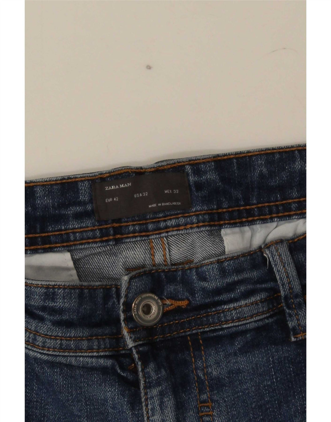 Pantaloni scurți din denim pentru bărbați Zara EU 42 Large W32 Blue