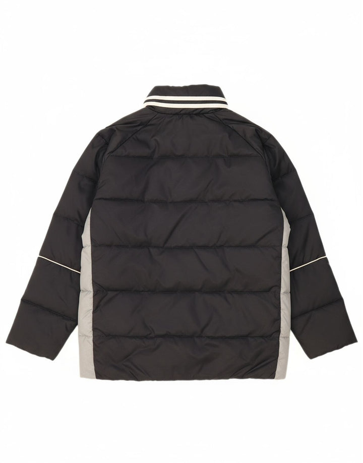 ADIDAS Boys Padded Jacket 11-12 Years Navy Blue Colourblock Polyamide