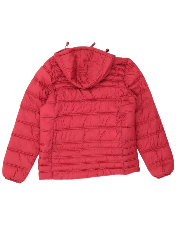 Crew Clothing Jachetă căptușită cu glugă pentru femei UK 12 Poliamidă roșie medie