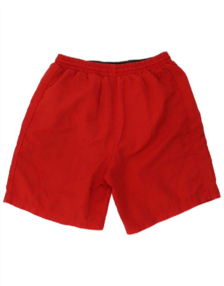 Pantaloni scurti sport grafic Umbro pentru bărbați, poliester roșu mic