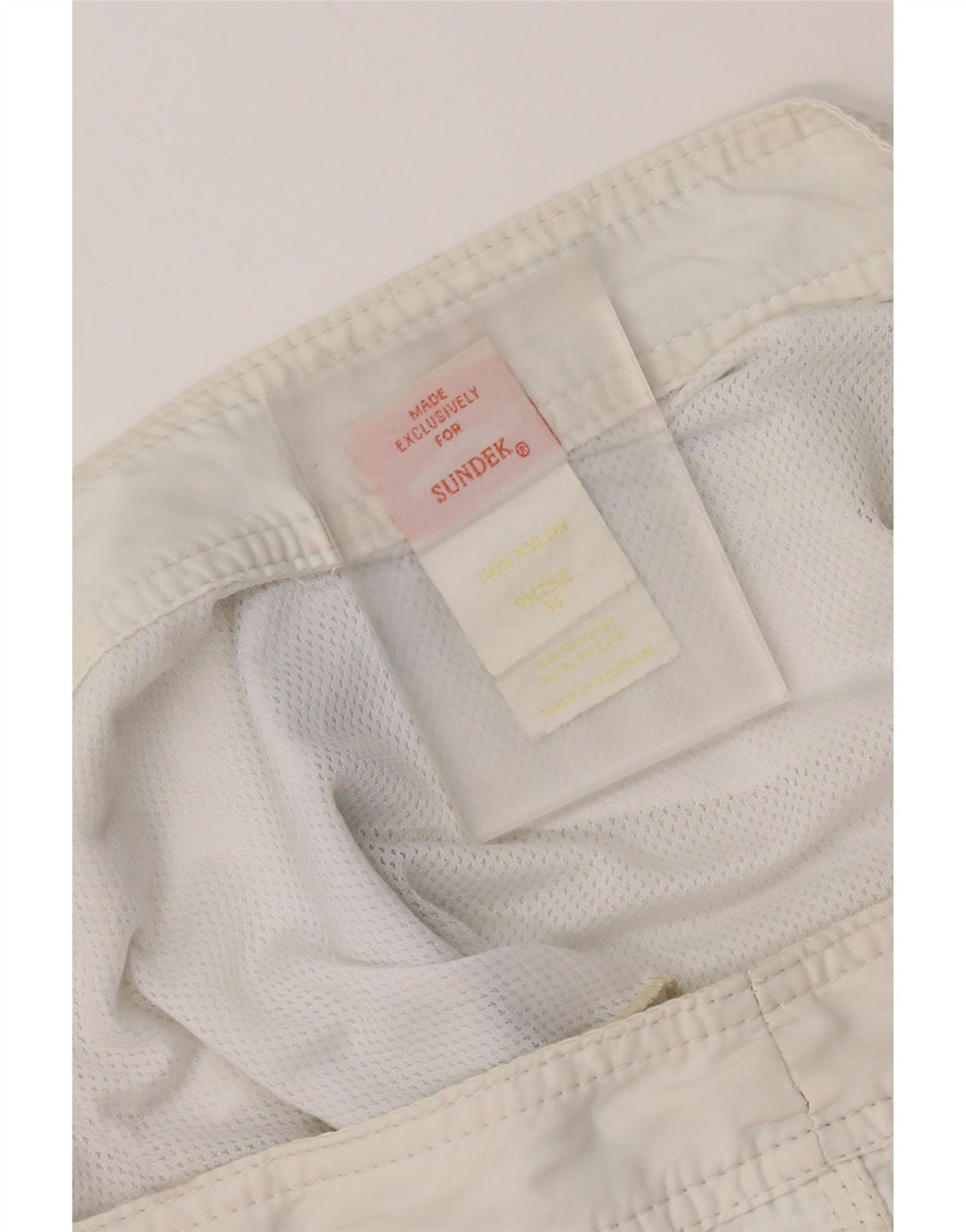 Sundek Pantaloni scurți de înot pentru bărbați, nailon, alb, mari