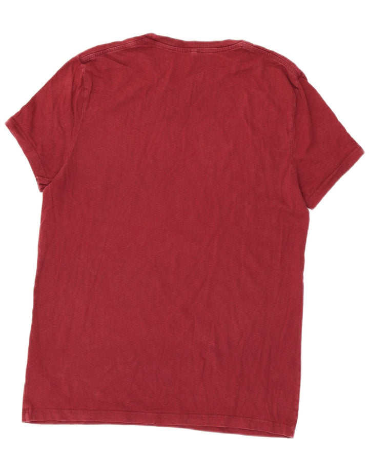 Tricou Jack Wills pentru bărbați Top Medium Burgundy Bumbac