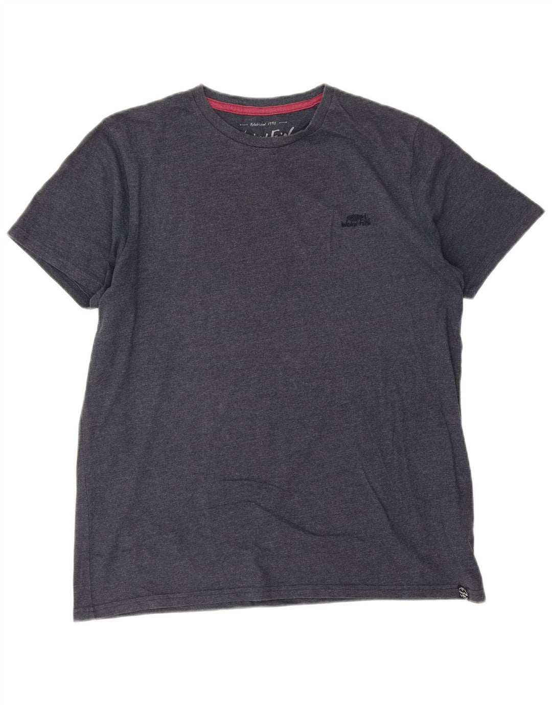 WEIRD FISH Tricou pentru bărbați Top mare din bumbac bleumarin