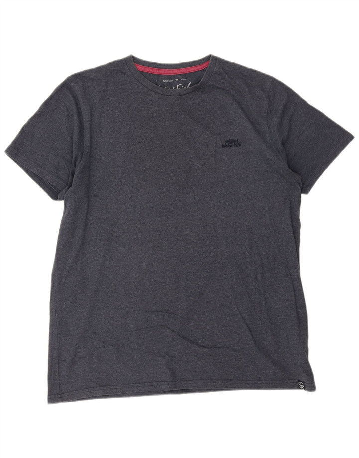 WEIRD FISH Tricou pentru bărbați Top mare din bumbac bleumarin