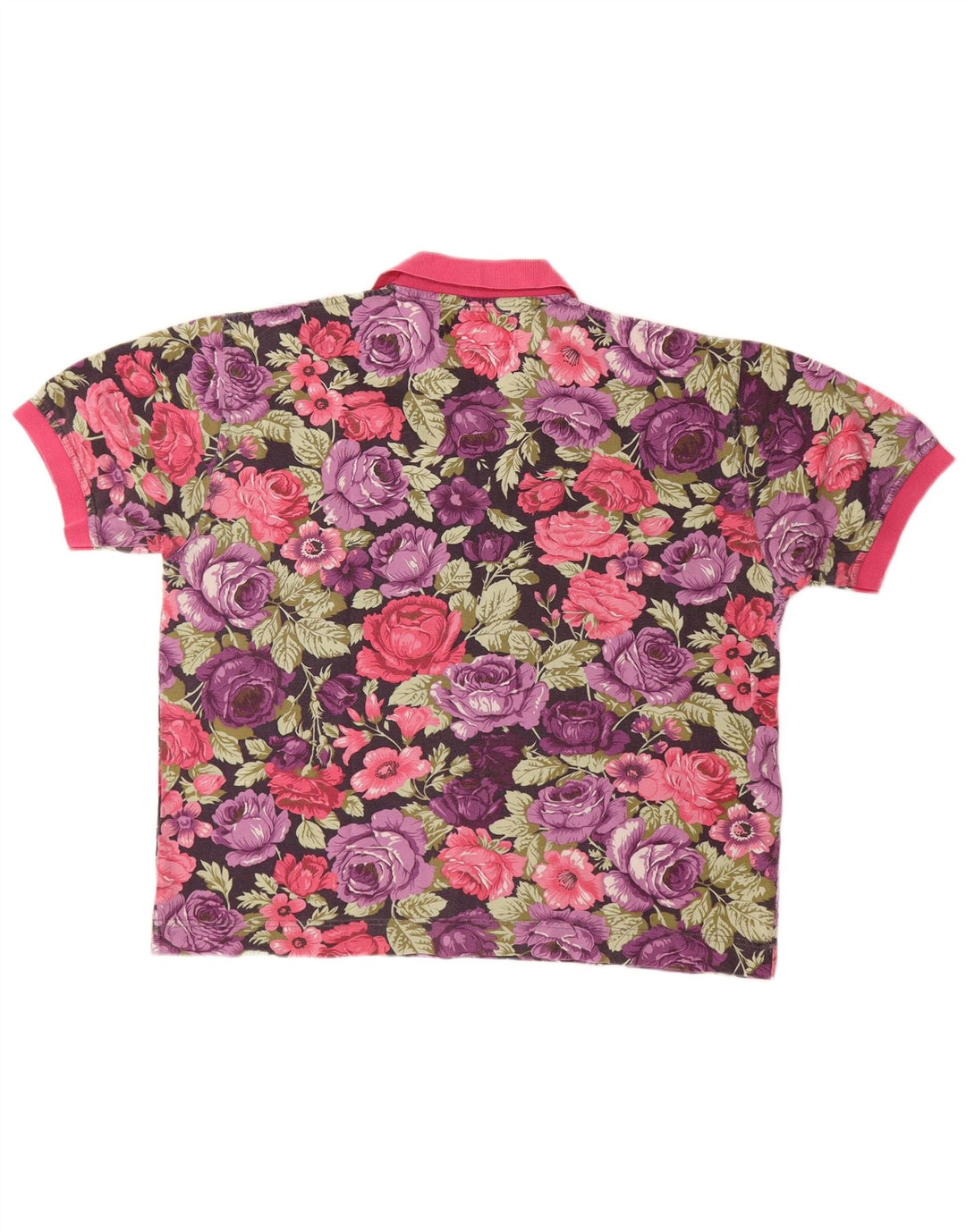 CHAMBERS Tricou polo pentru femei UK 16 Large Purple Floral