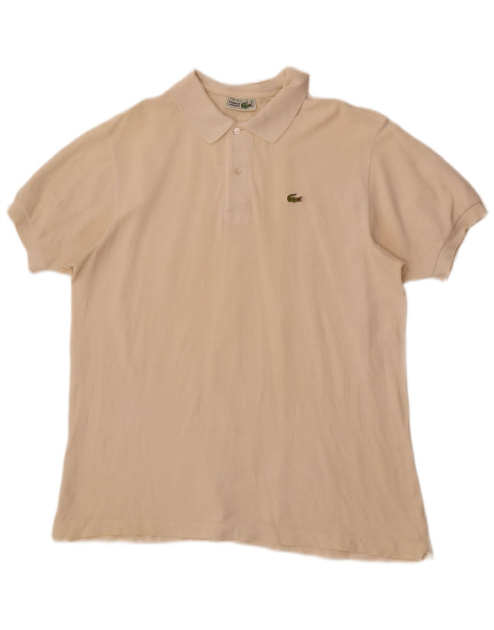 Tricou polo pentru bărbați Lacoste Mărimea 6 XL Bumbac alb