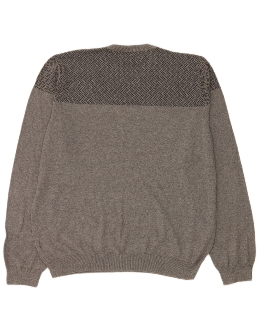 Pulover pentru bărbați, cu decolteu rotund, croit, XL, gri