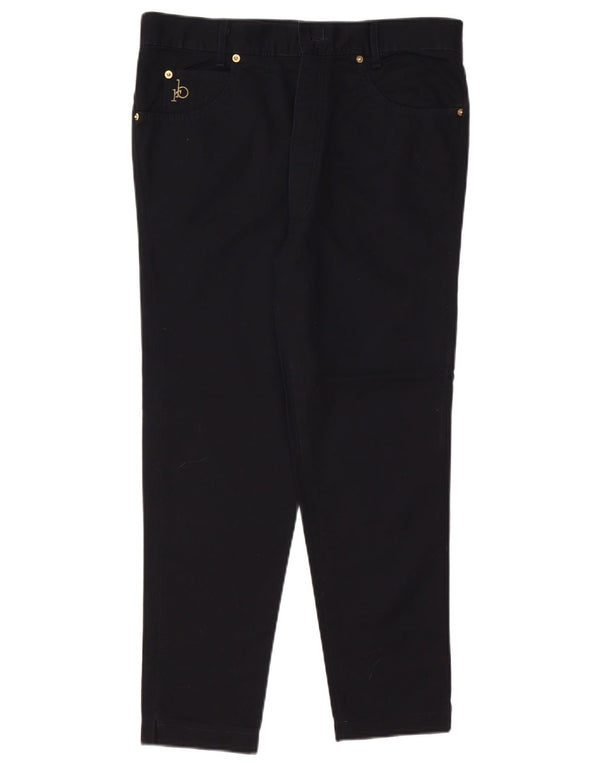 ROCCOBAROCCO Blugi de damă slim cropped IT 48 XL W34 L25 bumbac negru