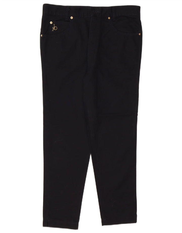 ROCCOBAROCCO Blugi de damă slim cropped IT 48 XL W34 L25 bumbac negru