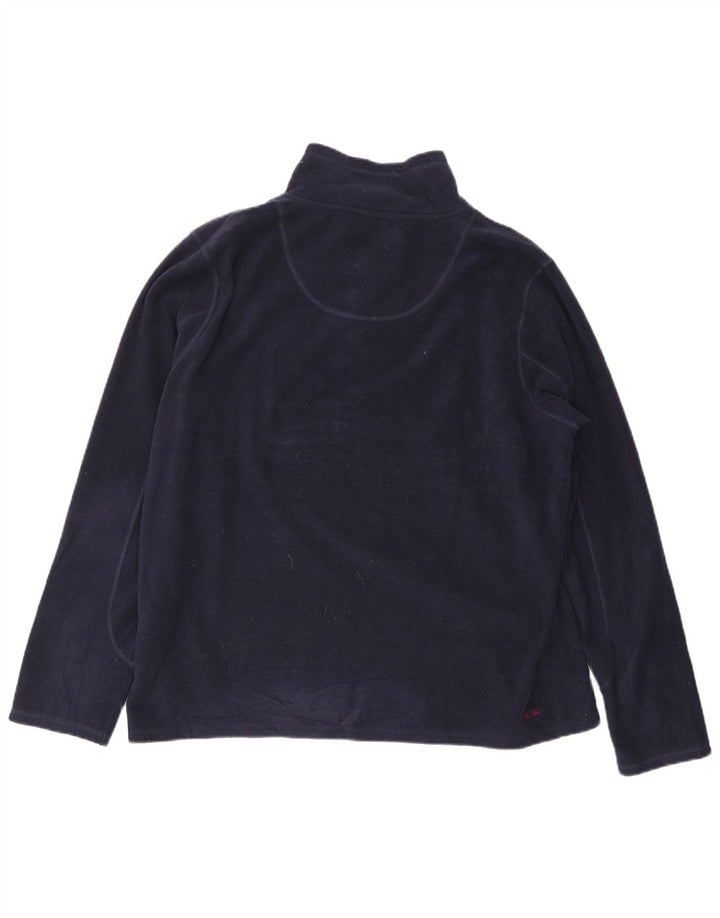Pulover pentru bărbați Fat Face, cu fermoar și gât, din lână, 2XL, poliester bleumarin