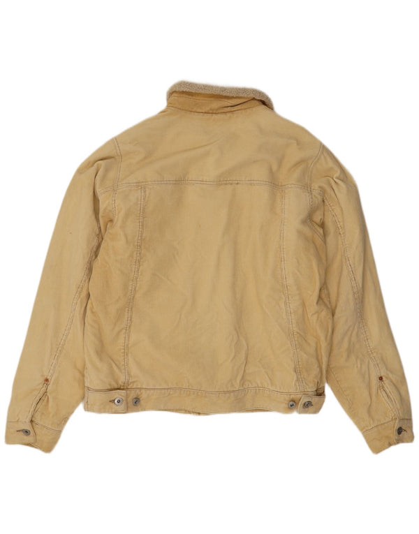 Jachetă pentru bărbați Bench Sherpa Corduroy UK 40, mare, bej, bumbac