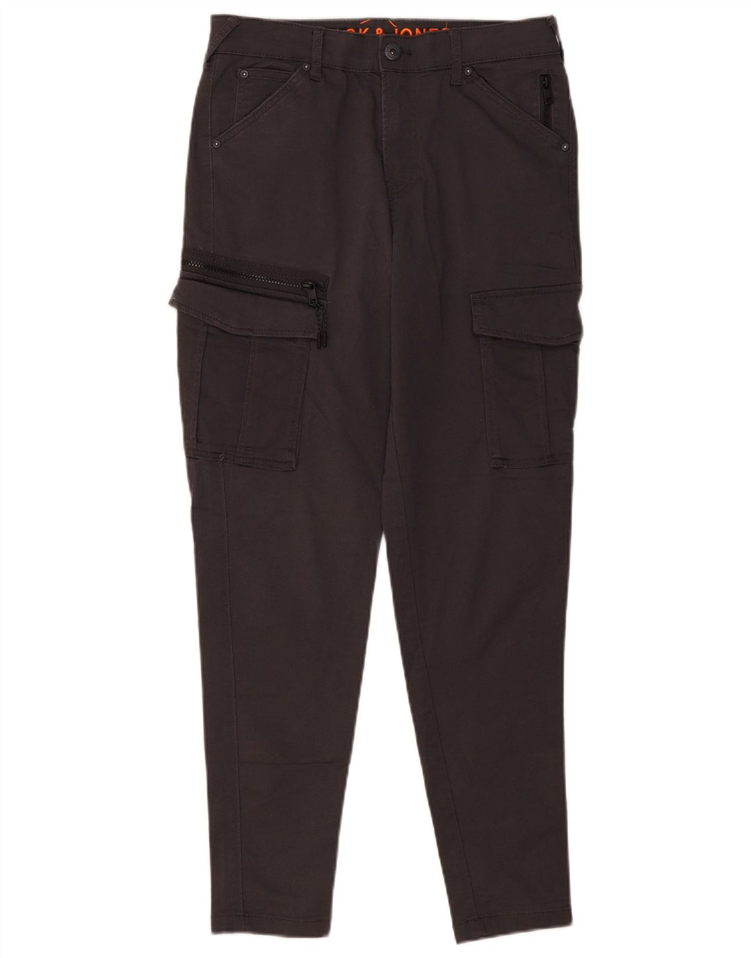 Pantaloni cargo subțiri pentru bărbați JACK & JONES L30 L30 bumbac gri