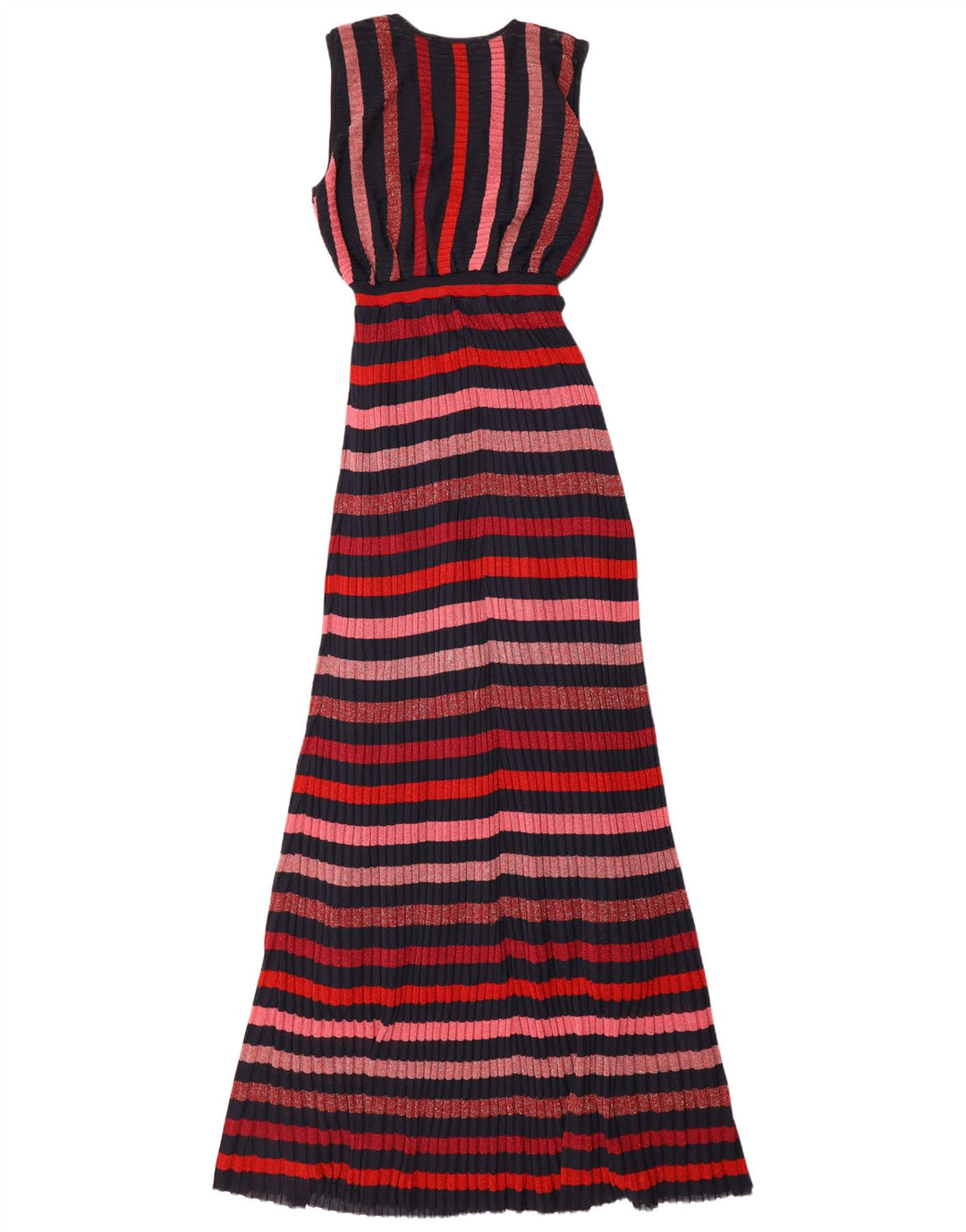 Rochie Maxi fără mâneci pentru femei Zara UK 12 Medium Multicolore în dungi