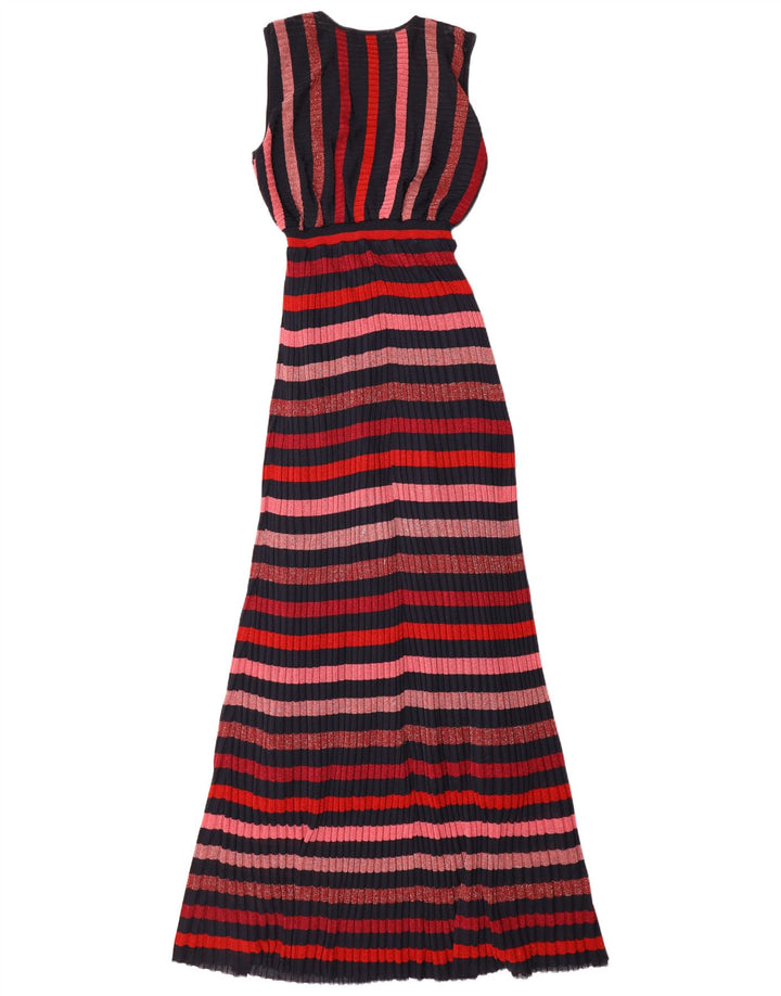 Rochie Maxi fără mâneci pentru femei Zara UK 12 Medium Multicolore în dungi