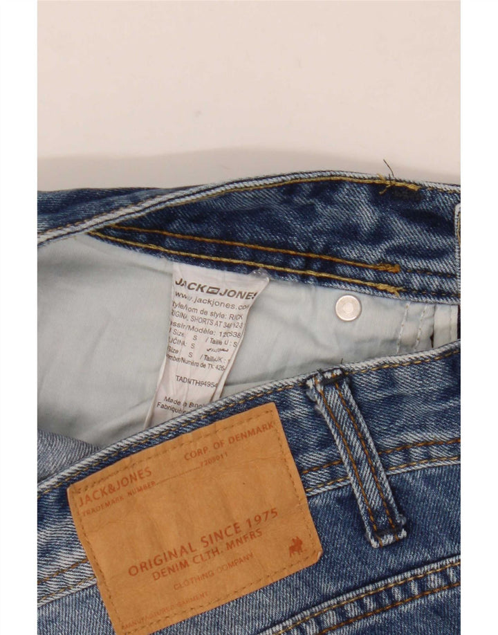 Pantaloni scurți Jack & Jones pentru bărbați din denim mic W30, bumbac albastru