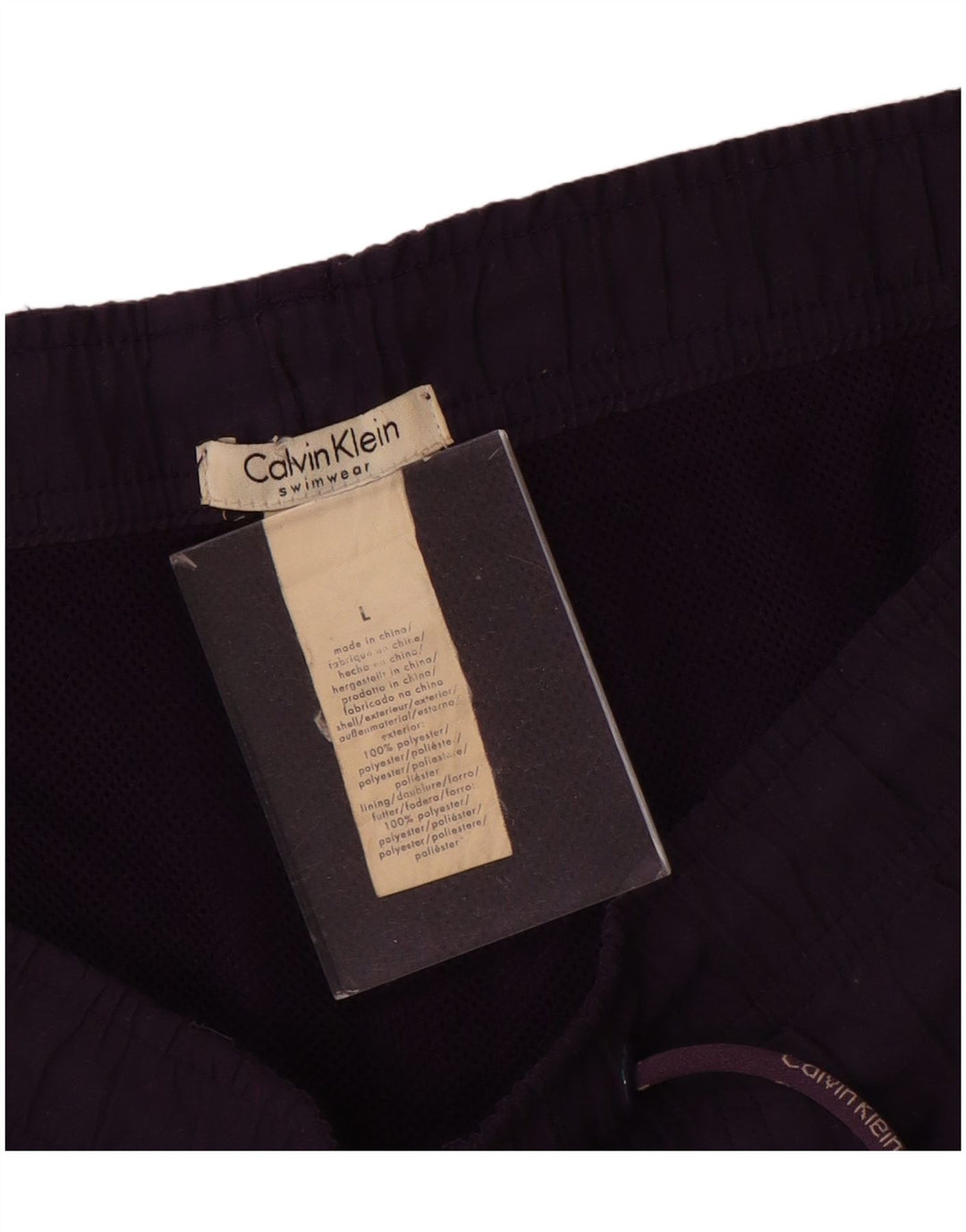 CALVIN KLEIN Pantaloni scurți de înot grafic pentru bărbați Poliester violet mare
