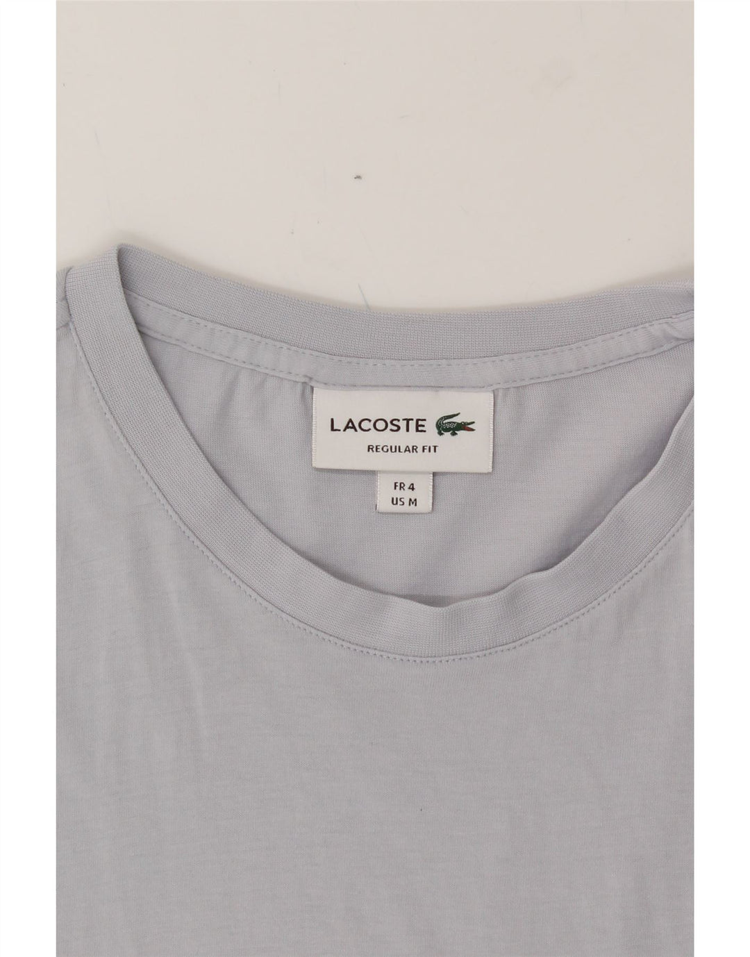 LACOSTE Mens Regular Fit T-Shirt Top Size 4 Medium Grey Cotton Vintage Lacoste and Second-Hand Lacoste from Messina Hembry 