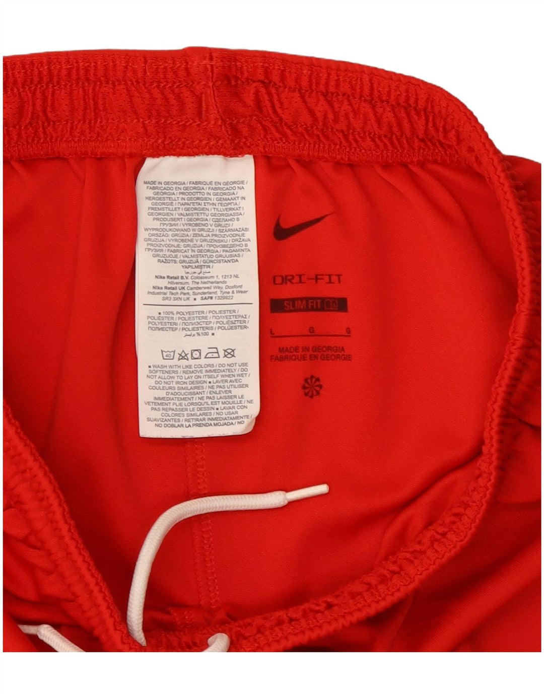 Pantaloni scurți sport Nike Dri Fit Slim Fit pentru bărbați, poliester roșu mare