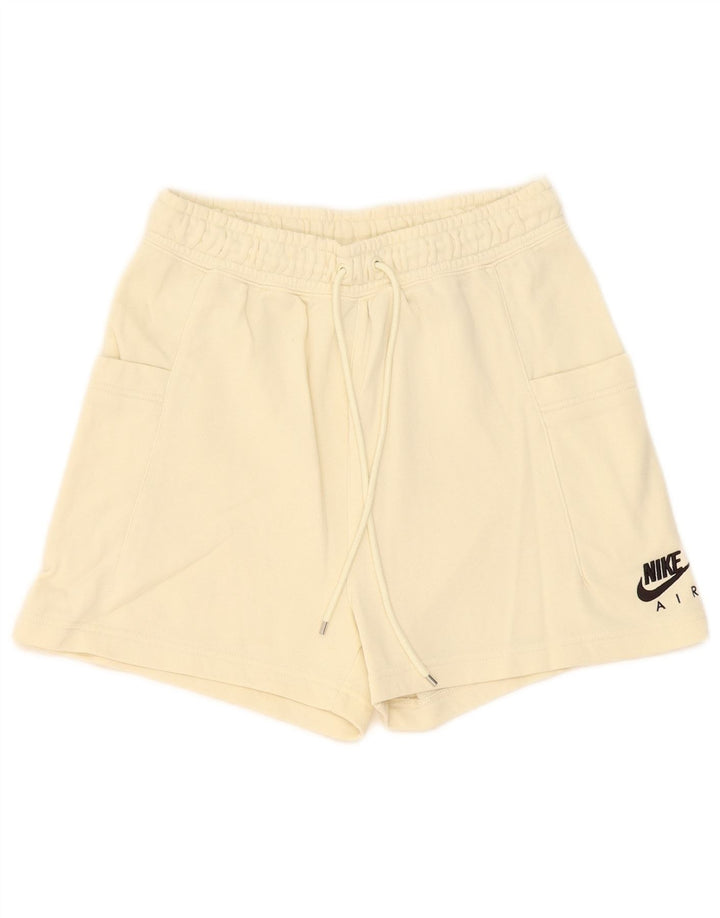 Pantaloni scurti sport Nike pentru femei UK 8 Small Beige Bumbac