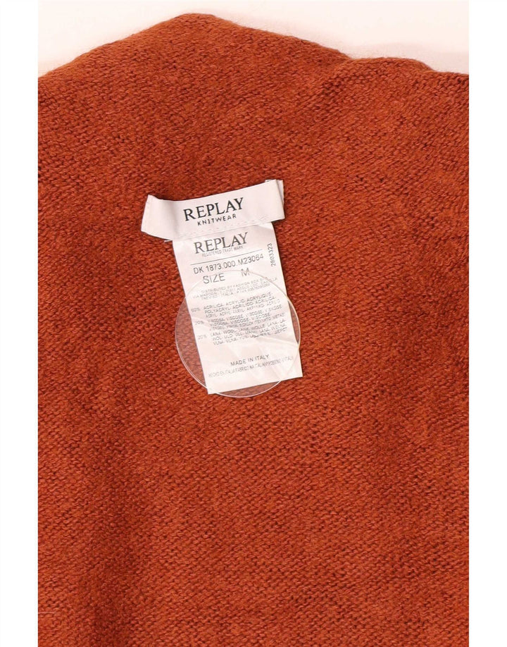 Pulover pentru femei Replay cu gât rulat, UK 14, maro mediu acrilic