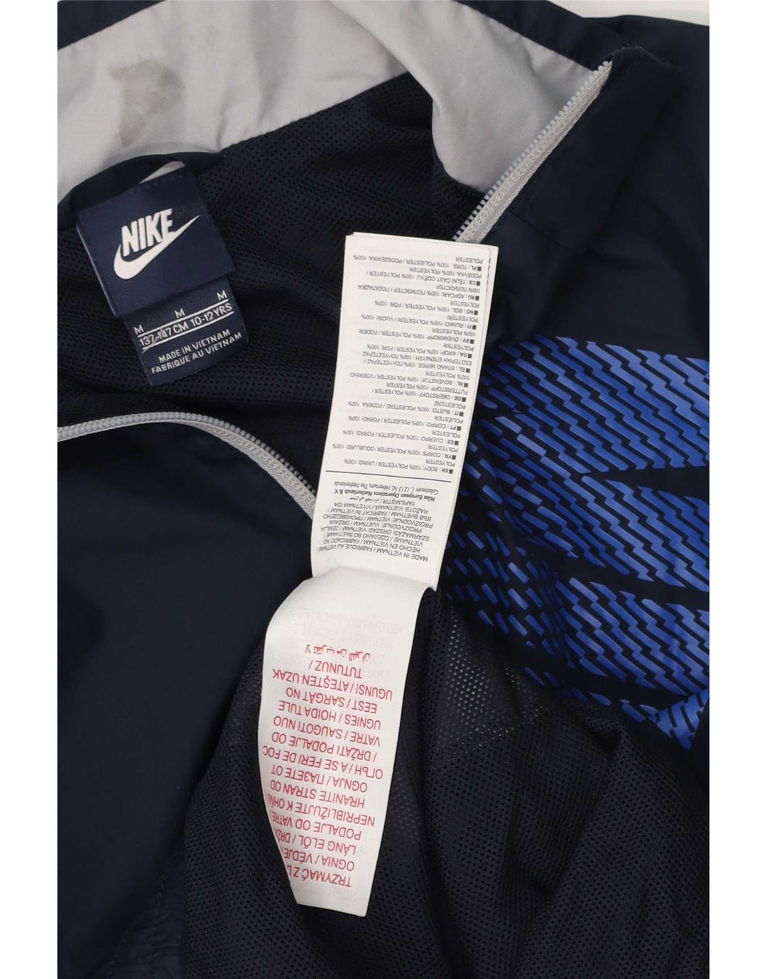Jachetă de top pentru trening Nike pentru băieți 10-11 ani, medie, bleumarin, color block