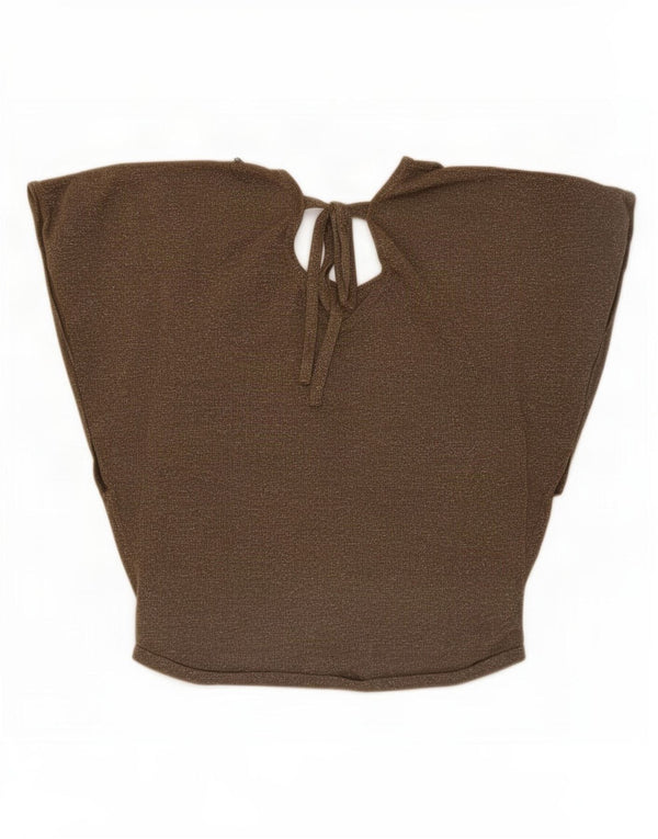 Bluză pentru femei Oasis UK 10 Small Khaki Flecked Viscose