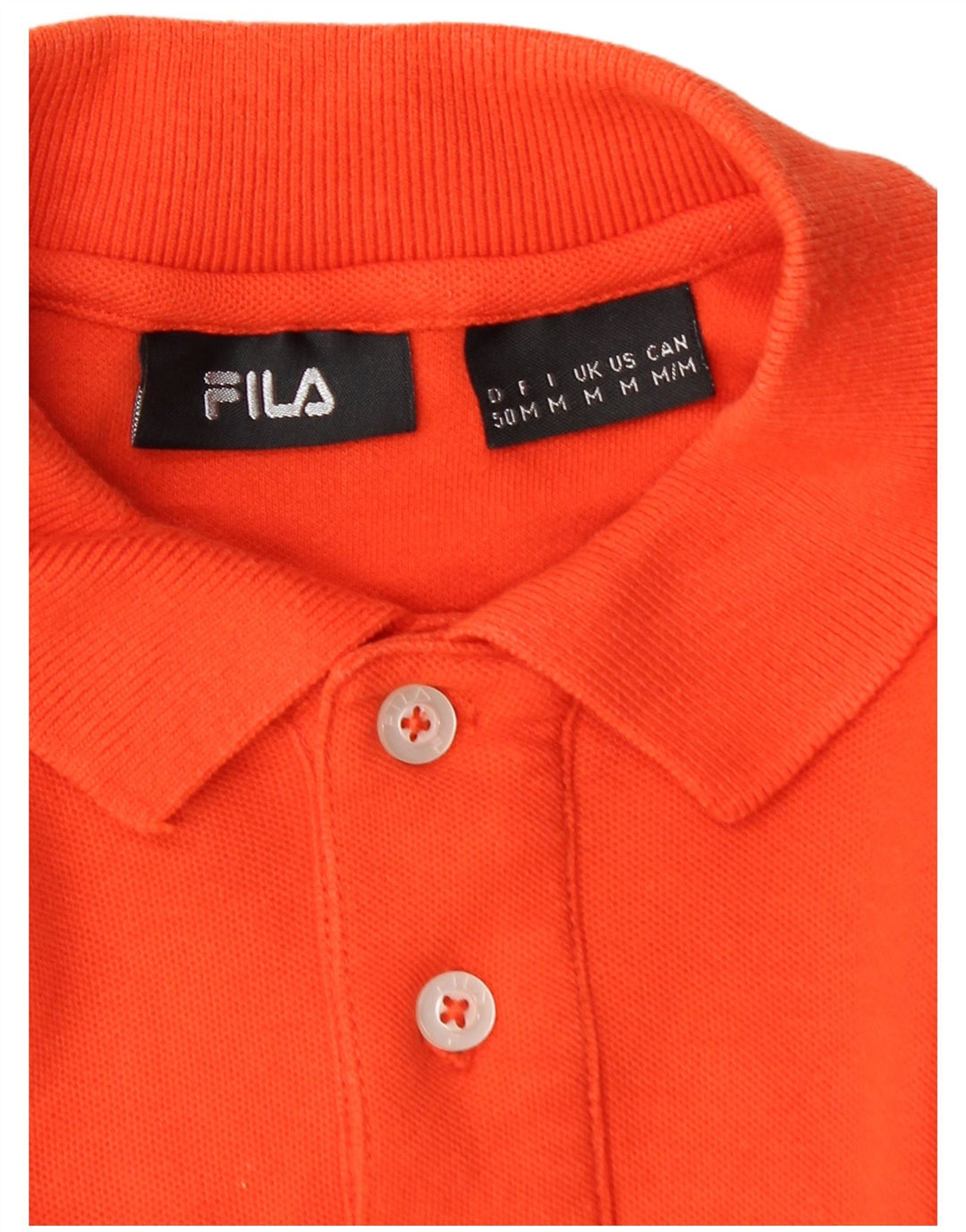 Tricou polo Fila pentru bărbați, bumbac portocaliu mediu