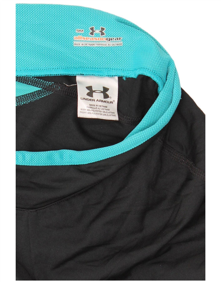 Pantaloni de trening Capri Under Armour pentru femei UK 10 Poliester negru mic