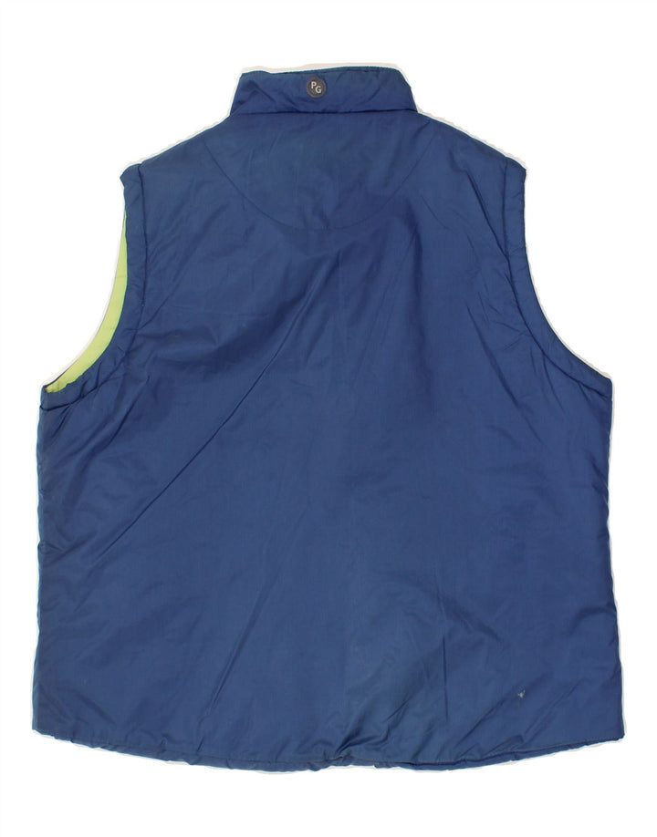 VINTAGE Womens Sleeveless Windbreaker Jacket UK 18 XL Blue Polyester Vintage Vintage and Second-Hand Vintage from Messina Hembry 
