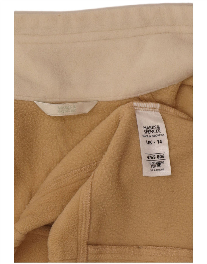 Jachetă fleece pentru femei Marks & Spencer UK 14 mare, bej, poliester