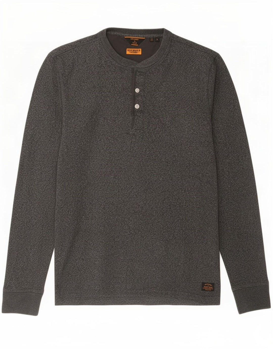 Top pentru bărbați Superdry cu mânecă lungă, bumbac gri mic