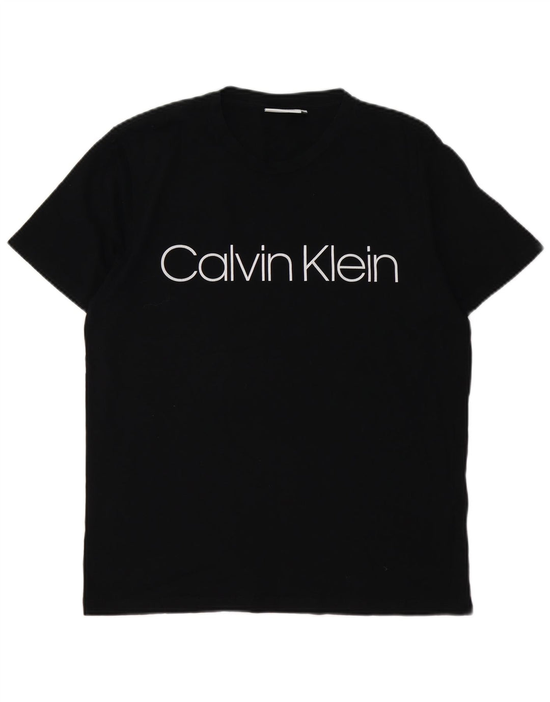 Tricou grafic pentru bărbați CALVIN KLEIN Top mediu din bumbac negru