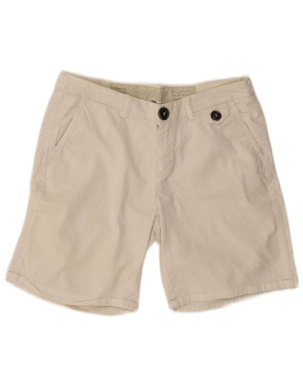 Pantaloni scurti chino pentru femei Refrigue EU 40 Medium W30 Bej Bumbac