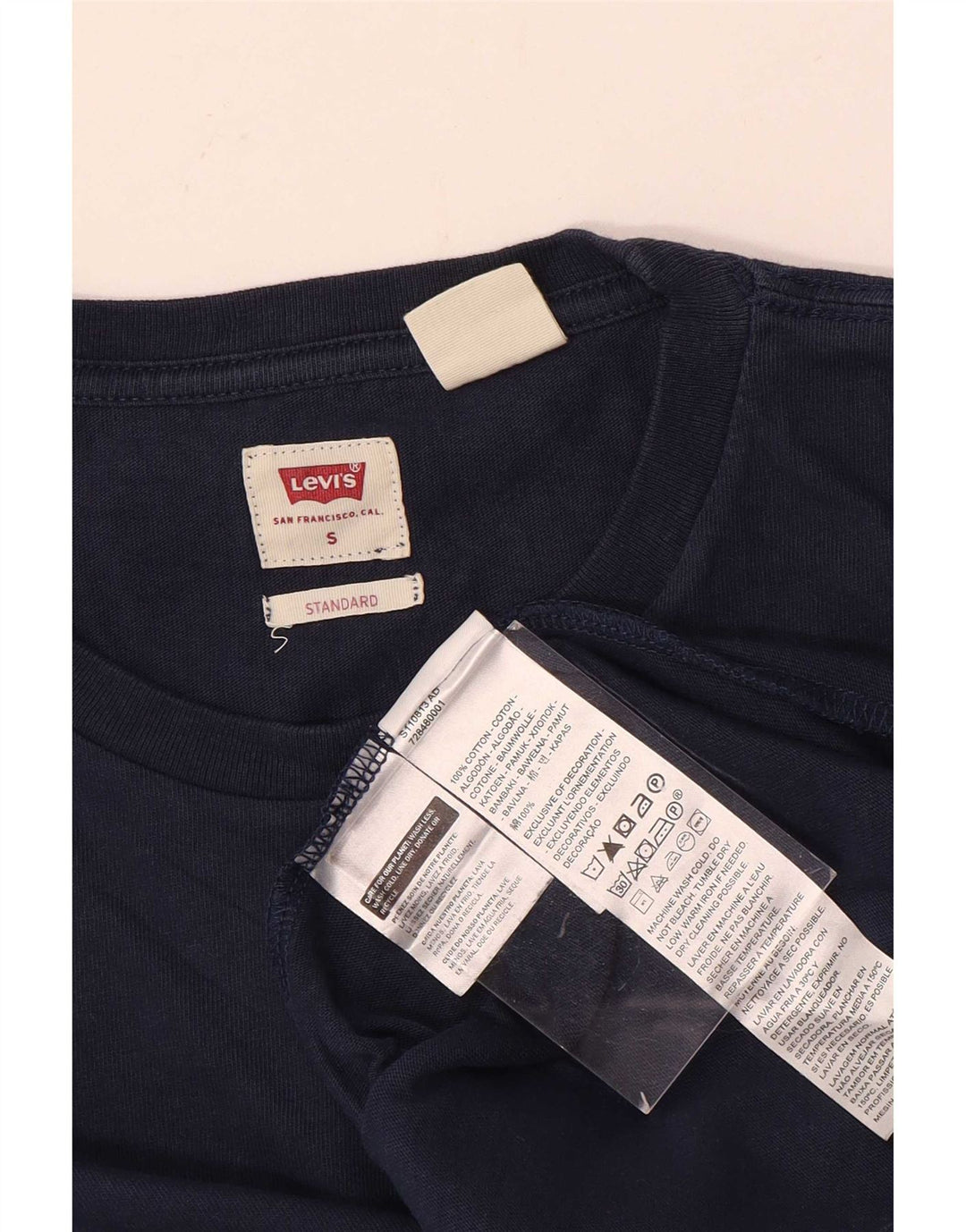 Top cu mânecă lungă pentru bărbați Levi's, cu ajustare standard, din bumbac, albastru bleumarin