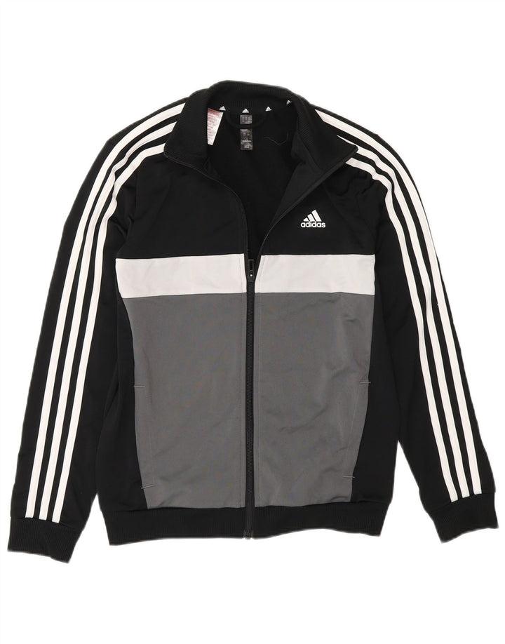 Jachetă de trening pentru băieți Adidas 11-12 ani, negru, poliester