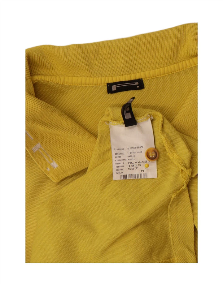 Tricou polo Pirelli pentru bărbați, bumbac galben mediu