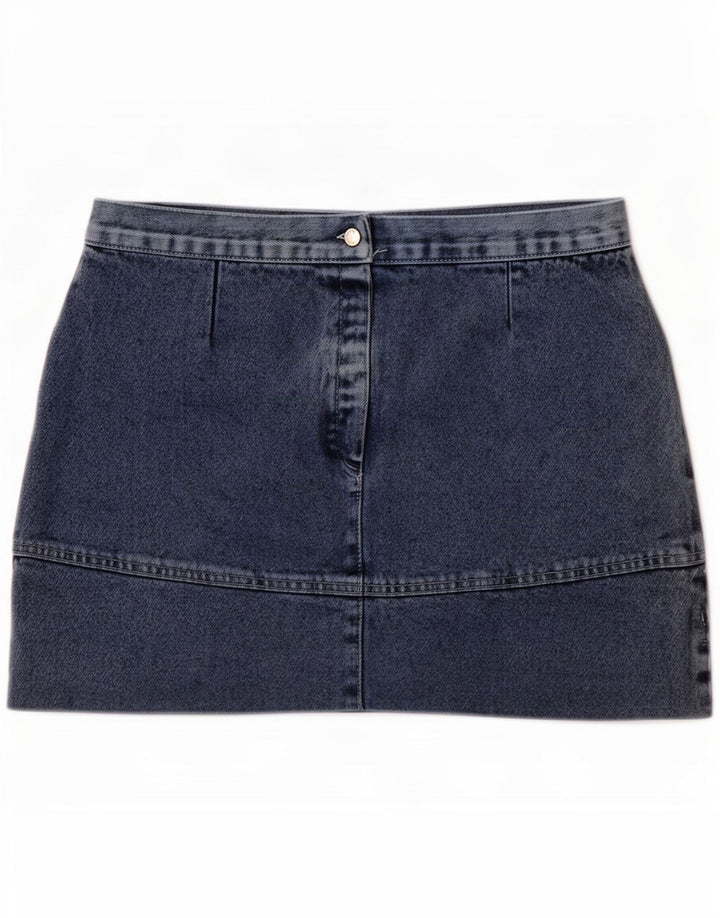 Fusta Mini Denim Vintage Femei IT 44 Medium W30 Bumbac Albastru