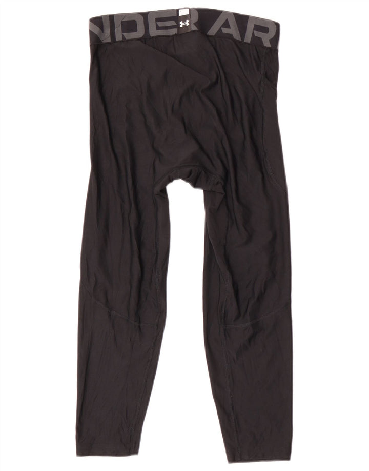 Leggings Capri Under Armour pentru bărbați Heat Gear Graphic, negru mediu